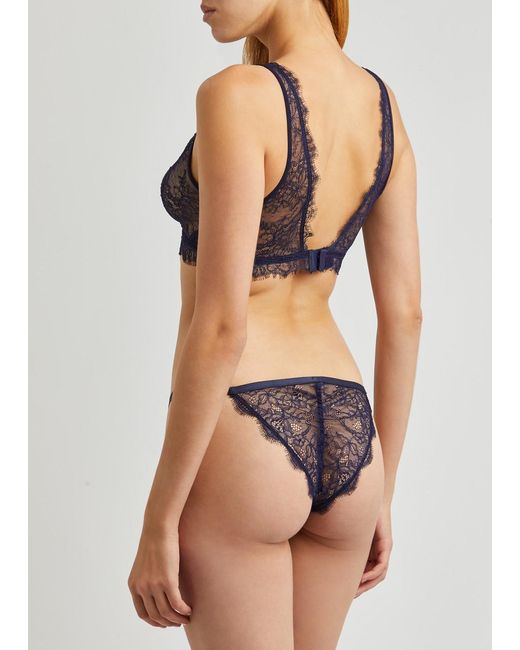 LoveStories Blue Charlotte Lace Thong