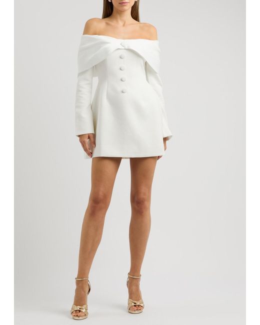Odd Muse White The Ultimate Muse Bow Mini Dress