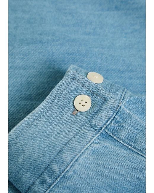 NN07 Blue Casper Denim Shirt for men