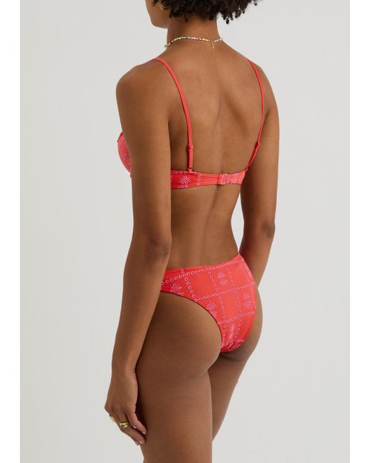 Damson Madder Uma Embroidered Underwired Bikini Top