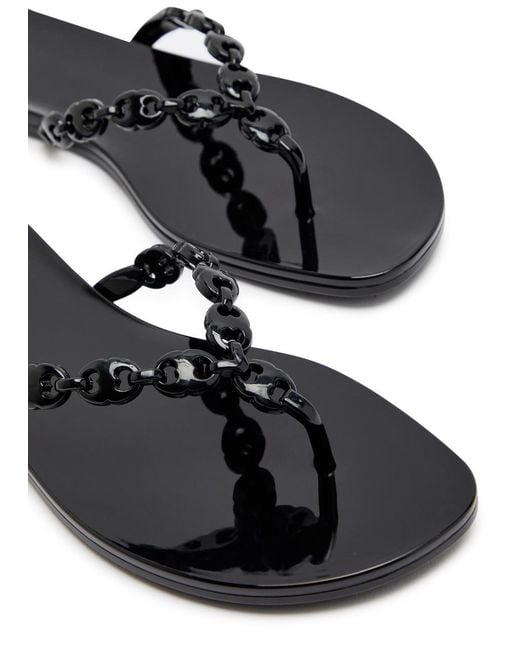 Tory Burch Black Gemini Jelly Sandals