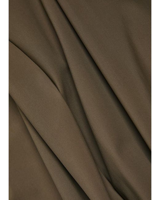 High Natural At-Length Stretch-Jersey Midi Dress