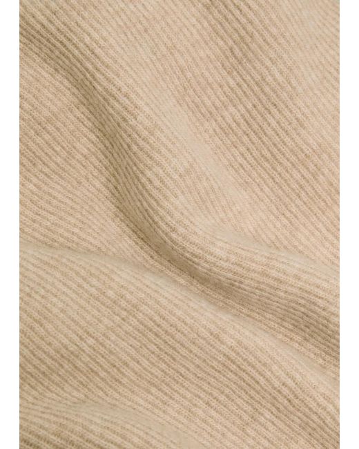 Lardini Natural Ribbed Wool And Cashmere-Blend Jumper for men