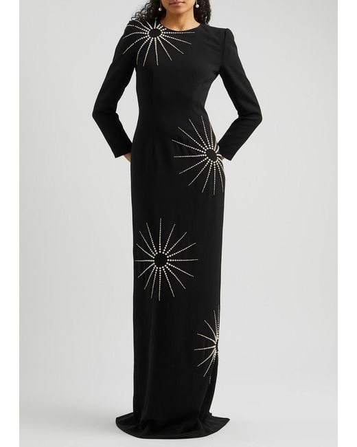 Dries Van Noten Black Dalista Embellished Gown