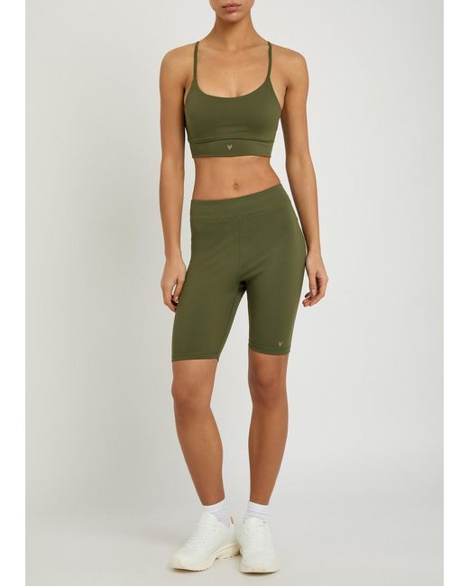 Now You Live Green Leamington Stretch-Jersey Bra Top