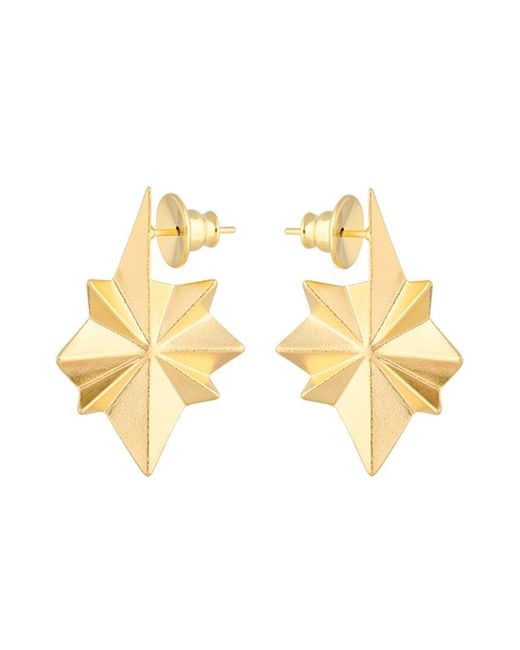 Maria Frering Metallic Campanile-Plated Stud Earrings