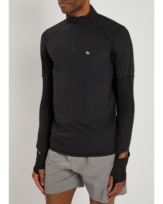 Represent Black 247 Run Quarter Zip Stretch-Jersey Jacket for men