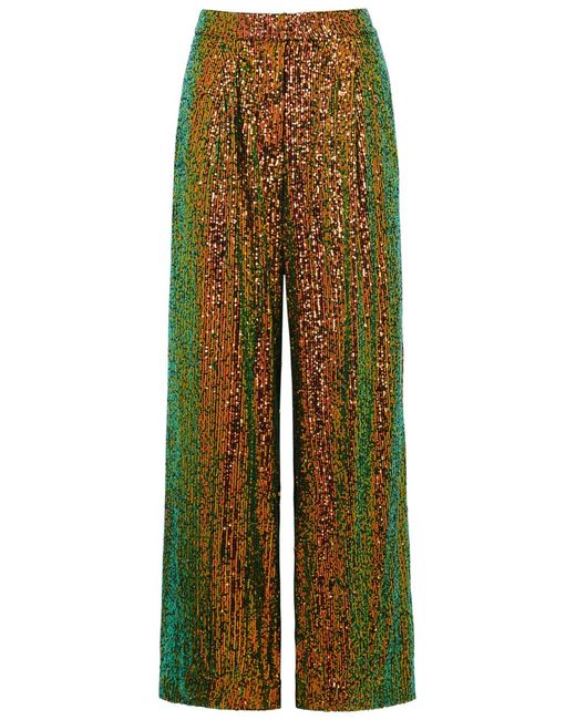 Stine Goya Green Jessabelle Sequin-embellished Trousers