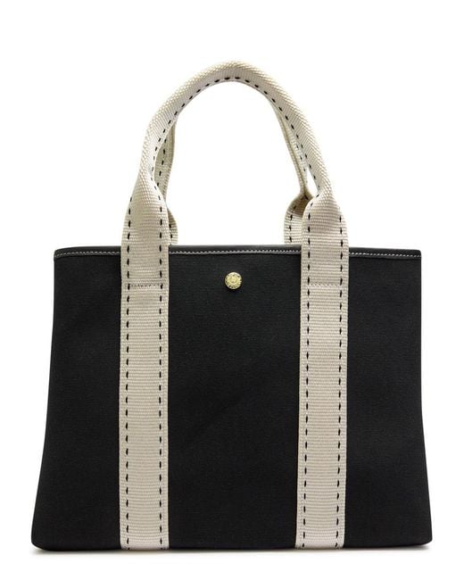 Rue de Verneuil Black Traversée L Sellier Canvas Tote Bag