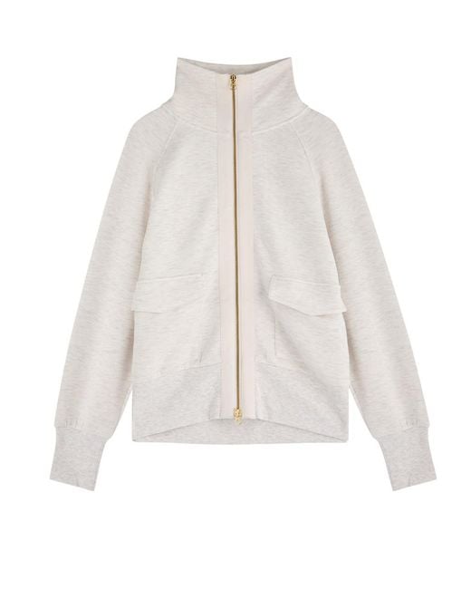 Varley White Roxbury Stretch-Jersey Sweatshirt