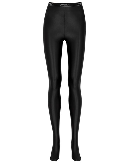 Saint Laurent Black Stretch-jersey leggings