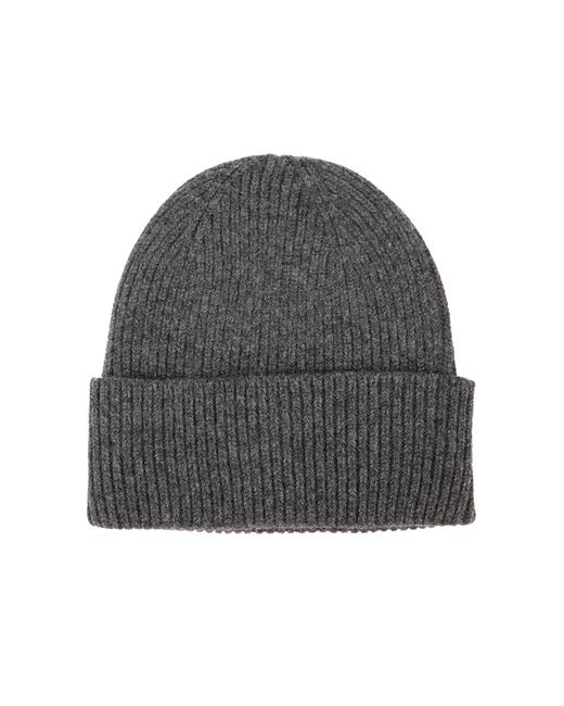 COLORFUL STANDARD Gray Ribbed Wool Beanie