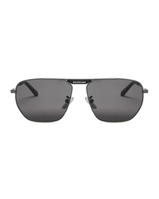 Balenciaga Black Aviator-style Sunglasses