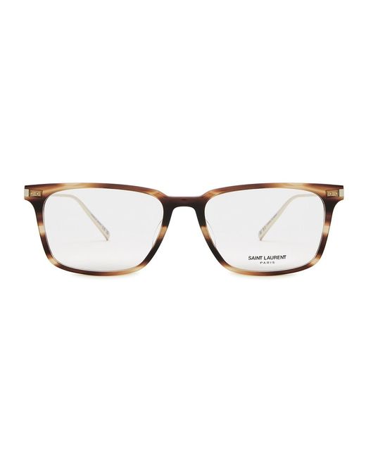 Saint Laurent Multicolor Rectangle-Frame Optical Glasses for men