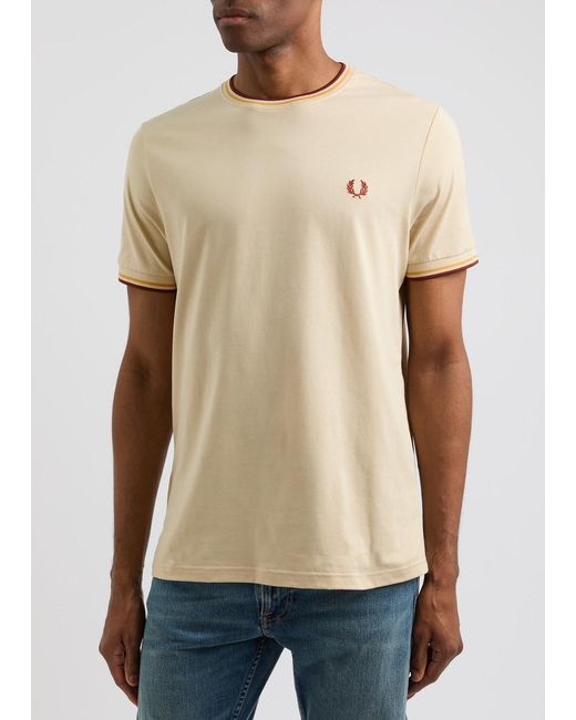 Fred Perry Natural Cotton T-Shirt for men