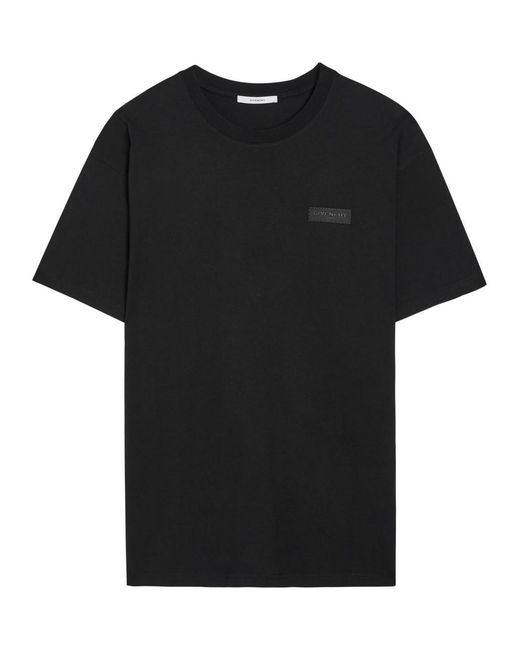 Givenchy Black Logo-Appliquéd Cotton T-Shirt for men