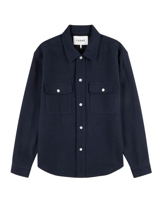FRAME Blue Cotton-blend Overshirt for men