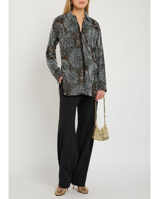 Rabanne Black Bead-Embellished Shirt