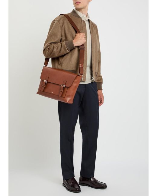 Lardini Brown Wool Bomber Jacket for men