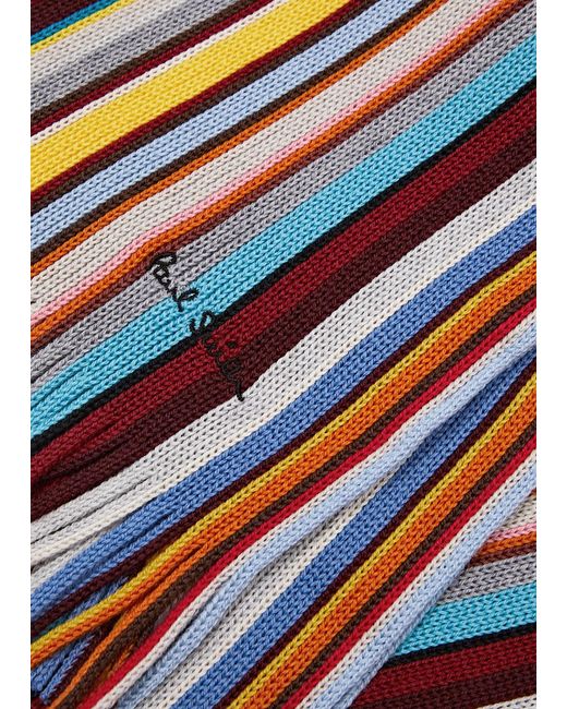 Paul Smith Multicolor Striped Wool Scarf for men