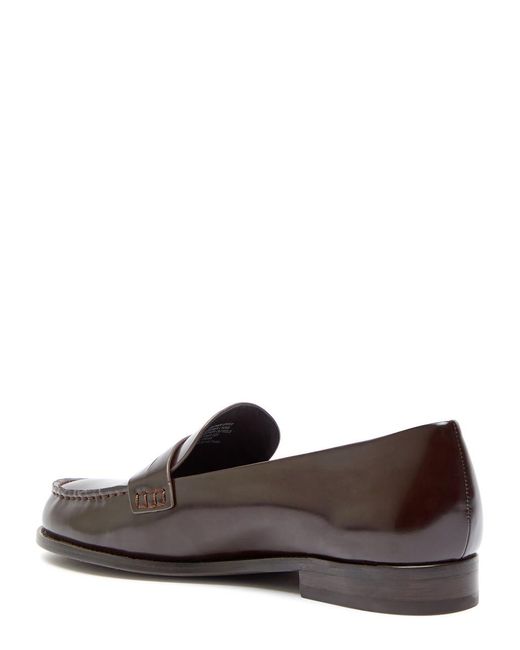 Tory Burch Brown Classic Penny Glossed Leather Loafers