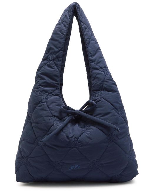 Damson Madder Blue Roisin Quilted Hobo Bag