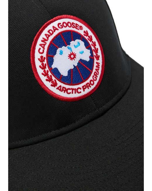 Canada Goose Black Arctic Logo-Appliqué Twill Cap for men