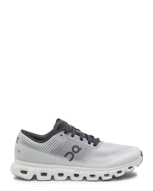 On Shoes Gray Cloud 6 Push Panelled Mesh Sneakers