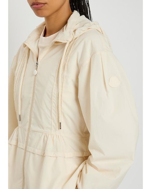 Moncler Natural Vabre Pintuck Shell Jacket