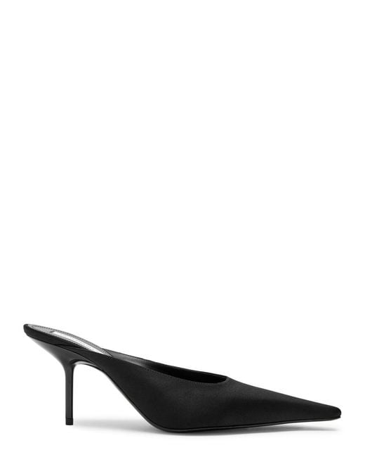 Victoria Beckham Black Sloan 75 Satin Mules