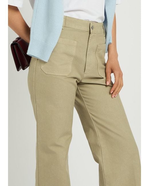 Victoria Beckham Natural Alina Wide-Leg Jeans