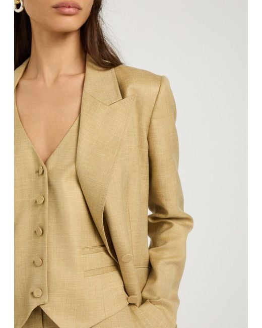 Gabriela Hearst Natural Coleridge Wool And Silk-Blend Vest