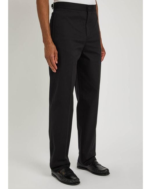 Casablanca Blue Tapered-Leg Stretch-Cotton Chinos for men