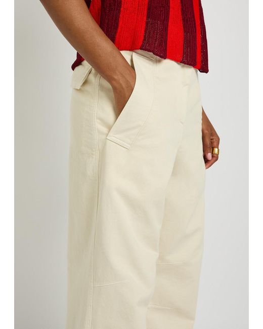 Dries Van Noten Natural Pincks Cotton Trousers