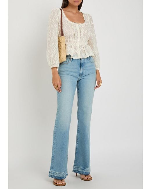 PAIGE Blue Sofia Flared-Leg Jeans
