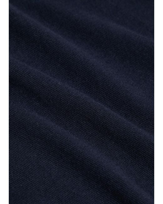 Raith Blue Open-Collar Cotton Polo Shirt for men