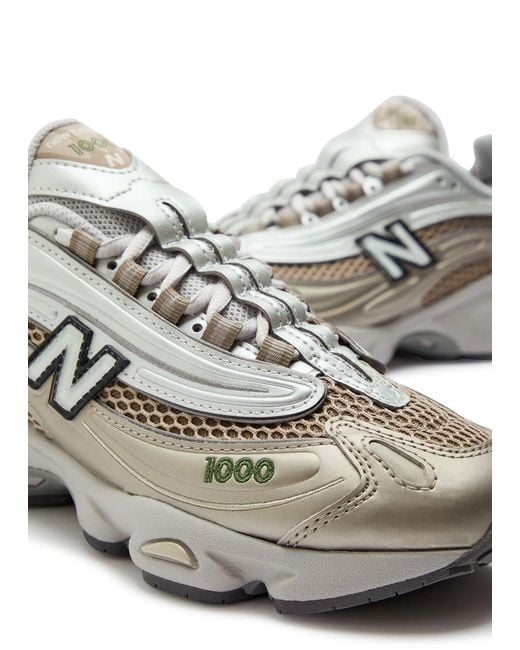 New Balance White 1000 Panelled Mesh Sneakers