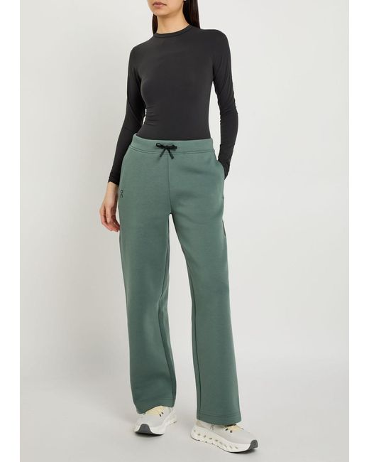 On Shoes Green Focus Tech Cott-Blend Sweatpants