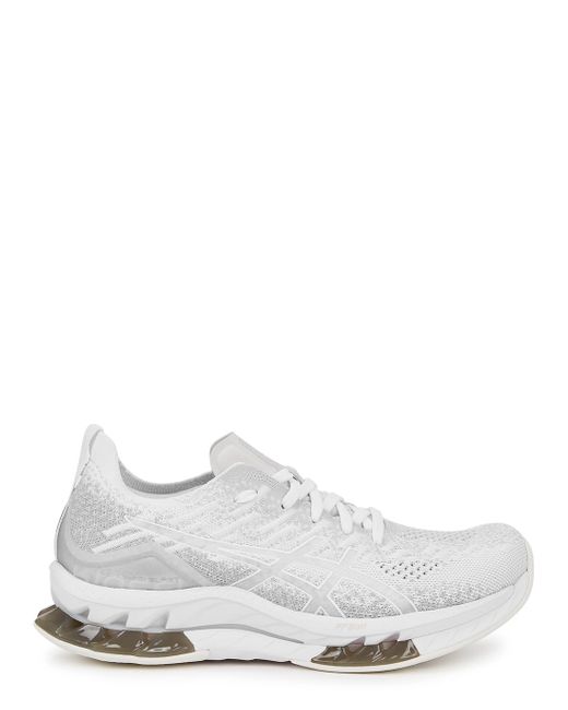 Asics Synthetic Kinsei Blast Mélange Knitted Sneakers in White | Lyst