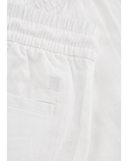 Les Deux White Patrick Tapered Linen-Blend Trousers for men