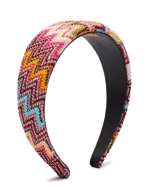Missoni Multicolor Zigzag Knitted Headband