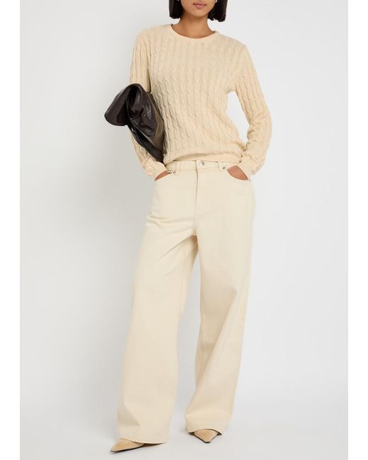 Skall Studio Natural Marcel Cable-Knit Cotton Jumper