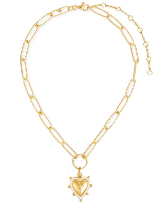 SORU Metallic Sicilian Heart 18kt -plated Chain Necklace
