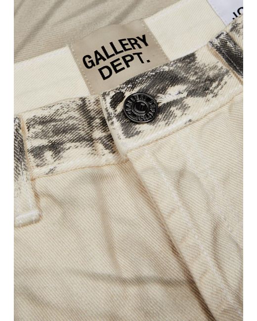 GALLERY DEPT. Natural Hollywood Blvd Distressed Flared Jeans for men
