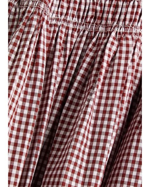 white christmas dresses Faithfull the Brand - Kjoler - Laia Maxi Dress - Gingham Deep Red main image 1