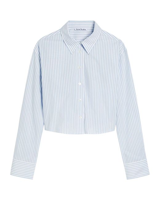 Acne Blue Striped Cotton Shirt