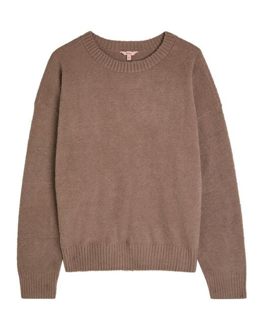 Eberjey Brown Recy Bouclé Sweatshirt