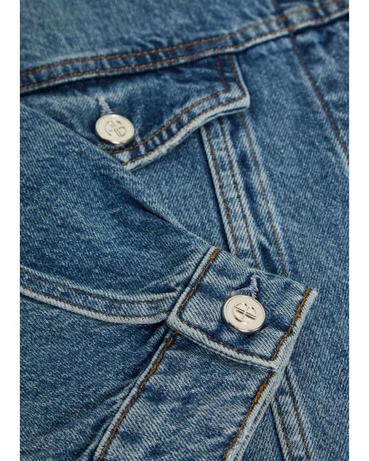 Anine Bing Blue Quincy Panelled Jacket