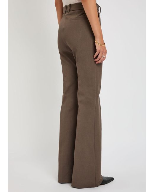 Joseph Brown Tafira Flared-Leg Stretch-Twill Trousers
