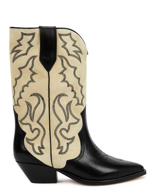 Isabel Marant Duerto 50 Leather Cowboy Boots in Black | Lyst